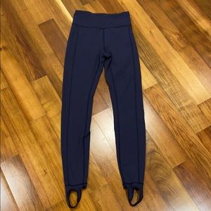 Lululemon Wunder under Pant Hi Rise Stirrup Navy 6